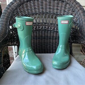 Gloss Succulent Green Original Short Hunter Boots 11
